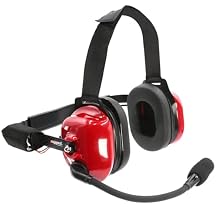 Rugged Radios Single NASCAR Linkable Behind The Head Headset for Race Fan Racing Radios Electronics Communications Connects to Scanners Nitro Bee Raceceiver Fusion