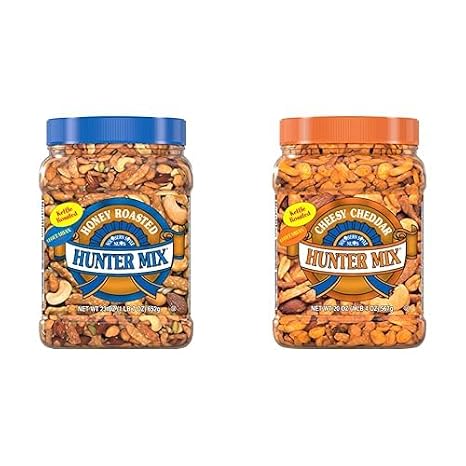 Southern Style Nuts Honey Roasted Hunter Mix, 23 Oz + Southern Style Nuts Cheesy Cheddar Hunter Mix, 20 Oz