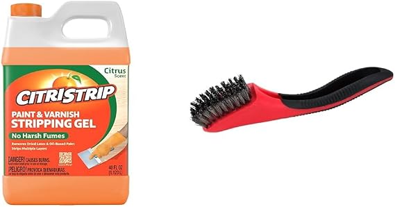 CitriStrip Stripping Gel 40 oz. and Warner Stainless Steel Stripper Brush 5x11 Row