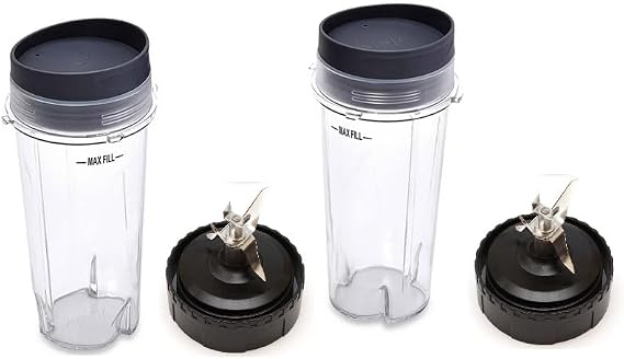 Genuine Ninja BL660 replacement parts (set of two 16 oz cups with lid and 2 blades)