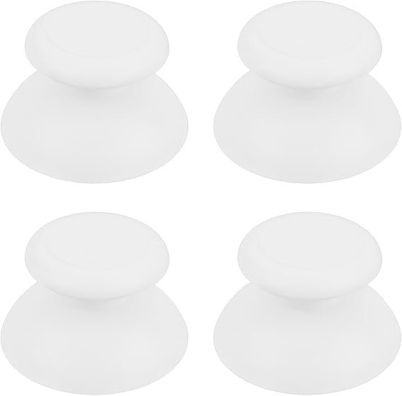 4PCS Replacement Analog Thumbsticks Compatible with Nintendo Wii U Gamepad Controller (White)
