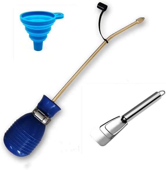 Diatomaceous Earth Applicator Garden Puffer Duster Powder Duster Puffer Sprayer for Multi Purpose Indoor and Outdoor Use (Blue)