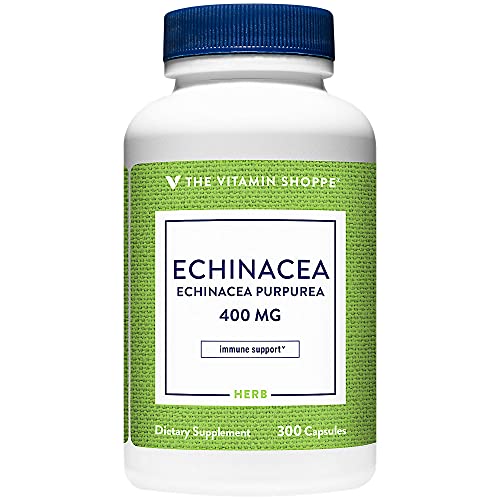 The Vitamin Shoppe Echinacea 400MG - Immune System Support, Seasonal Wellness & Respiratory Health 300 Capsules