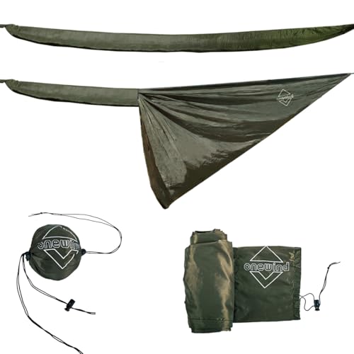 Onewind Premium Hammock Tarp Sleeve 12ft Camping Tent Rain Fly Snakeskin for Tarp Easy Storage and Display, Hiking and Backpacking, Lightweight and Durable Water Resistant, OD Green