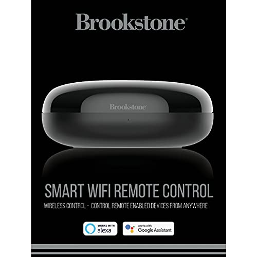 Brookstone Smart IR Controller Alexa and Google Assistant Compatible Universal Remote Control for Infrared Controlled Devices and Appliances