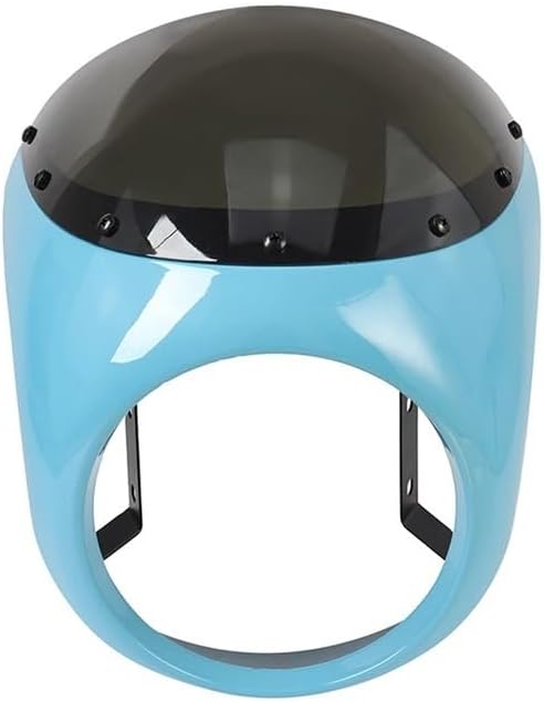 Motorcycle Windscreen Front Flyscreen Motorcycle Front Headlight Fairing Windshield Universal 7inch/16.5~18cm Headlamp Windscreen Deflector Windshield