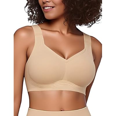 Jelly Bras for Women Plus Size Minimizer No Underwire Supportive Full Coverage Wider Straps Seamless Tshirt Bra