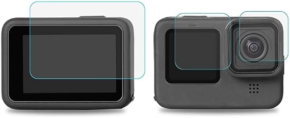 Ayex Hero 9 Temperli Cam Ekran Koruyucu, GoPro Hero 9, 10, 11, 12 Black ile Uyumlu