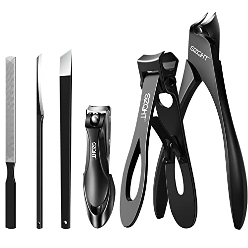 SZQHT Podiatrist Toenail Clippers Set, Professional Toe Nail Clippers for Thick & Ingrown Nails Cutter for Men,Women,Seniors,Heavy-Duty Manicure Set Pedicure Kit for Elder