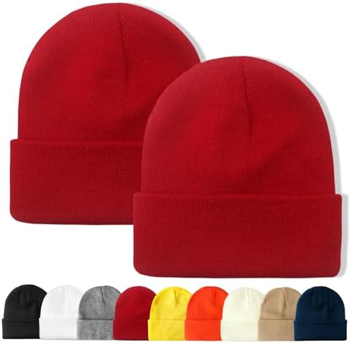 PFFY Unisex Beanie Hats for Men Women Knit Winter Beanies