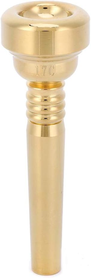 Dilwe Trumpet Mouthpiece 17C Gold Plated Wind Musical Instrument Accessory