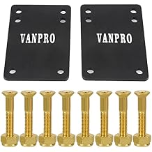 vanpro Trucks pad 1/8 Rubber Skateboard Risers for Preventing Wheelbite and Absorbing Impact Shock, Reduces Vibrations to Extend Hardware Life(Snow Black)