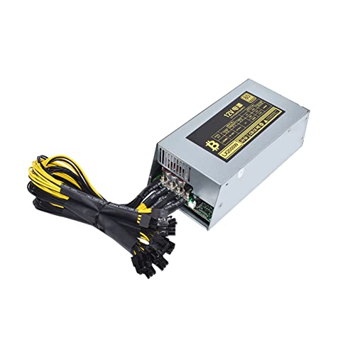 2U Single Channel 2000W ETH Mining Rig Power Supply Miner PSU 10x6Pin Efficiency Device for BTC Antminer Bitcoin S7 S9