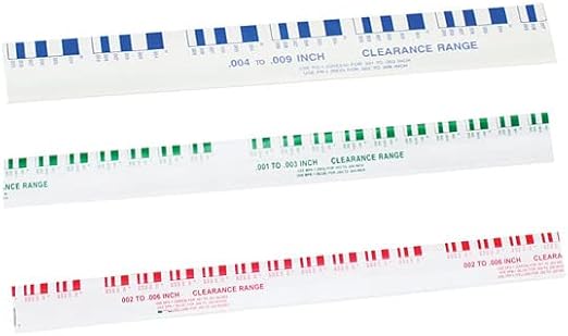 Plastigauge Bearing Clearance Measurement Kit, Includes Blue, Green and Red | Covers Wide Clearance Ranges with 3 Color Strips, No Tools Needed for Quick Checks, Ideal for Rod and Main Bearing Setup