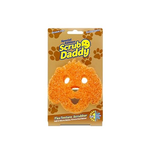 Scrub Daddy Special Edition Pets Dog - Scratch-Free Multipurpose Dish Sponge - BPA Free & Made with Polymer Foam - Stain & Odor Resistant Kitchen Sponge (1ct)