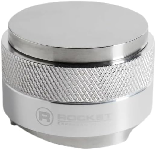 Rocket Espresso Coffee Distributor | Espresso Distribution Tool | 2-in-1 Tamper & Leveler | (Silver)