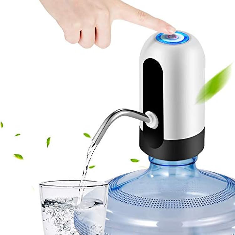 YHT Bottle Water Dispenser, 5 Gallon USB Charging Electric Water Pump, Automatic Water Jug Dispenser for Home, Bottom Loading, Rechargeable, for Camping and Picnicking