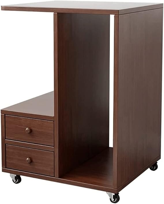 Printer Table Wooden Printer Stand Study Under Desk Printer Table with Drawer Mobile Printer Cart on Wheels Printer Shelf for Home Office Easy to use