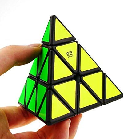 CuberSpeed Qiyi Pyramid Cube Black Triangle Speed Cube Pyramid Black Speed Cube