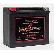 Replacement Motorcycle Battery; RG20-WS 500+ CCA's; Fits a 1985 Harley XLX; Part# 66672-96, 65991-75C, 65991-82A, 65991-82B, BTX20-BS, BTX20H-BS, YTX20-BS
