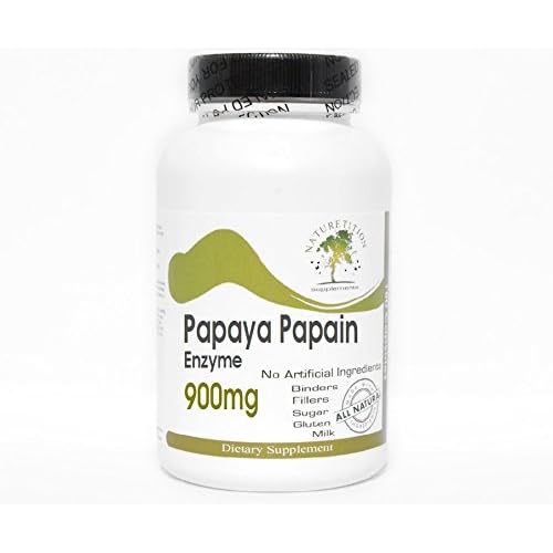 Papaya Papain Enzyme 900mg ~ 200 Capsules - No Additives ~ Naturetition Supplements