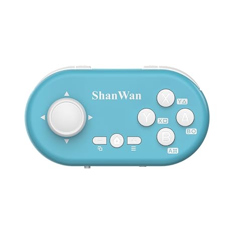 ShanWan Q36PRO Mini Single Joystick Controller, Compatible with Switch 2, Android,ipad, iOS, PC, Mac & Steam Deck, Customizable Buttons(blue)