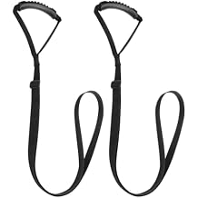2 Pcs Kayak Stand Up Assist Strap Canoe Drag Strap with Handle, Adjustable Pull Up Rope Kayak Boat Standing Aid Dragging Accessories