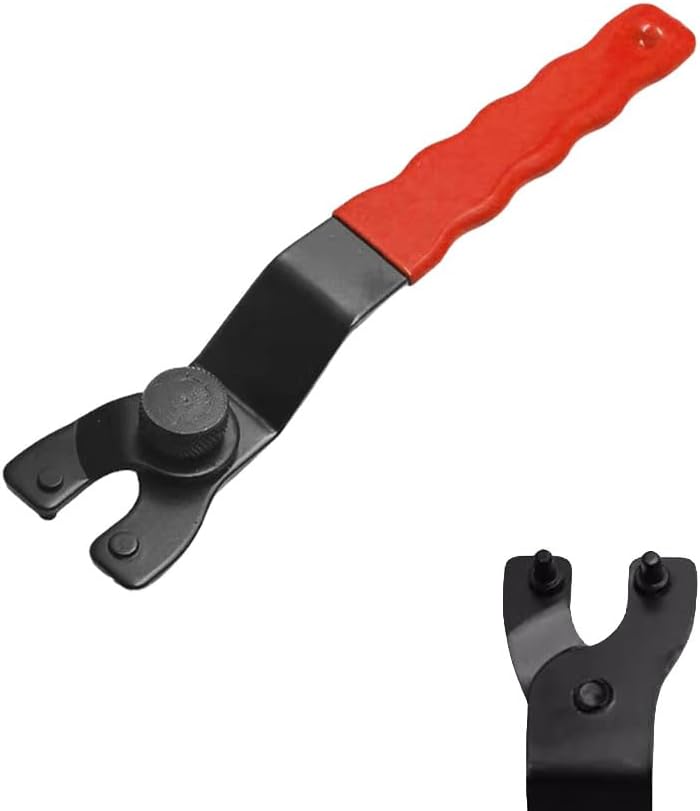 Universal Adjustable Grinder Spanner Wrench，Lock-Nut Grinder Wrench for 4 ",5", 6 ",7" and 9" Angle Grinders Machine (Red)