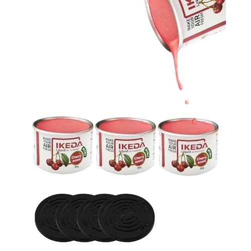 Car Air Fresheners | 4pcs 60ml Automobile Scents | Long Lasting 30-days Keep Fragrance | Home Remove Odor | Nature Aromas Diffuser for Auto Bathroom Garden Deodorizer Cherry, 4Pcs