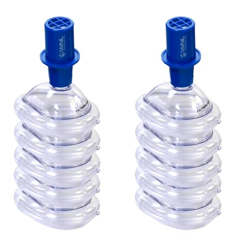 WNL Products 5000IMV Infant CPR Practi-MASK & Valve Combo Pack, 10 CPR Training Masks, and 10 Training Valves 10 Pack