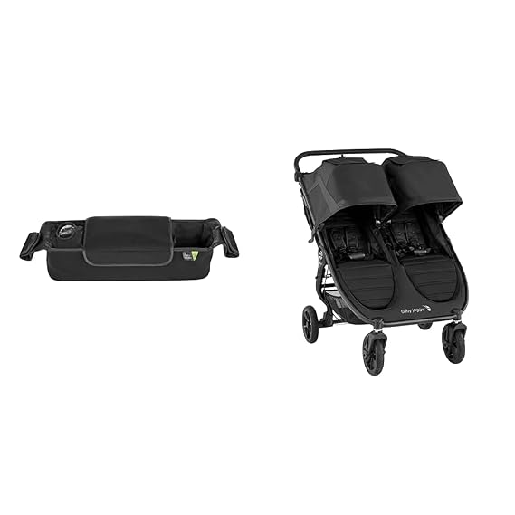 Baby Jogger Parent Stroller Console, Black with Baby Jogger City Mini GT2 Double Stroller, Jet