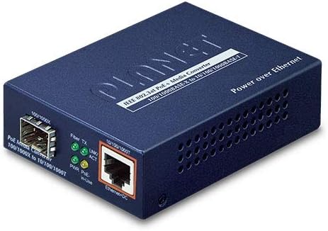 Planet GTP-805A 100/1000BASE-X to 10/100/1000BASE-T 802.3at PoE Media Converter (mini-GBIC, SFP)