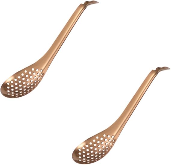 2pcs Molecular Cooking Spoons Easy Clean Home Colanders Ergonomic Handle