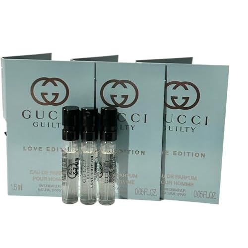 Gucci GUILTY LOVE EDITION MEN Sample Perfume 1.5 ml  0.05 oz - set of 3 spray samples - 9479