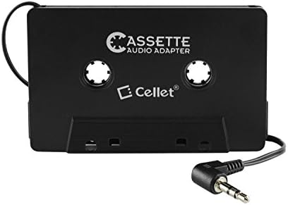 Cellet 3.5mm Stereo Audio Aux Cable for Stereo, Car Audio Cassette to Aux Adapter, 3.5 MM Auxillary Cable Tape Adapter