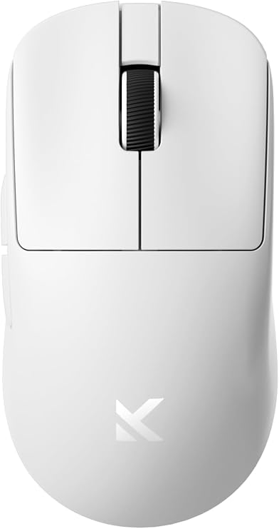 MCHOSE L7 Ultra Plus Wireless Gaming Mouse, PAW3950 42K Sensor, 500mAh, Wireless/Wired Dual 8K Polling, 46g Ultra-Light Weight, 2.4GHz RF/BT/Wired Tri-Mode Connection - White
