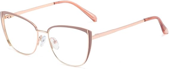 Blue Light Blocking Glasses Retro Women Metal Frame Cat Eye Glasses Eyewears