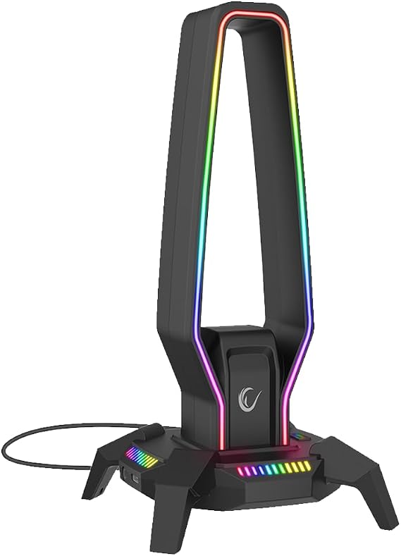 Rampage RM-H27 IGRIS Type-C RGB Siyah Kulaklık Standı RM-H27 IGRIS SIYAH