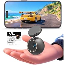 KAWA Dash Cam 2K with Voice Control,Mini Spherical Front Dashcam, 360 Rotatable Mount,32G SD Card,Built-in WiFi and App,G-Sensor,NightEagle Engine, 24H Parking Monitor, Video Recorder for Cars