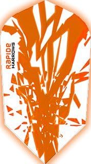Harrows Rapide Dart Flights - 100 Micron - Slim - 1 Set (3) (Orange)