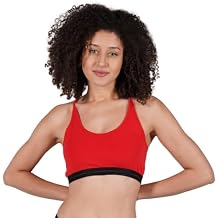 ORGANICKID Womens Organic Cotton Soft String Crop Top Bralette GOTS Certified Sports Bra