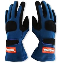 RaceQuip 355022RQP 355 Series Driving Gloves - SFI 3.3/5 - Black/Blue - Small