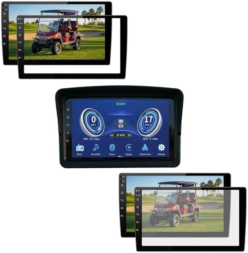 2-Pack Screen Protector for Evolution Golf Cart 9 Inch Display - [Combo: 1 Matte Anti-Glare + 1 HD Clear] - Tempered Glass Accessories for D5 Maverick Touchscreen (Combo: HD + Matte (2-Pack), 9 Inch)