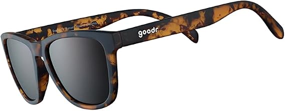 goodr Bosley's Basset Hound Dreams Polarized Sunglasses, Medium Sized (OG), Brown Translucent Frames with Brown Non-Reflective Glare Reducing Lenses, UV400 Protection, No Slip, No Bounce