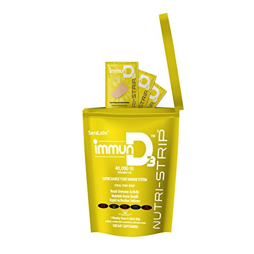 ImmunD3 Vitamin D3 40,000iu Rapid Activation Delivery Oral Strips Pack of 12