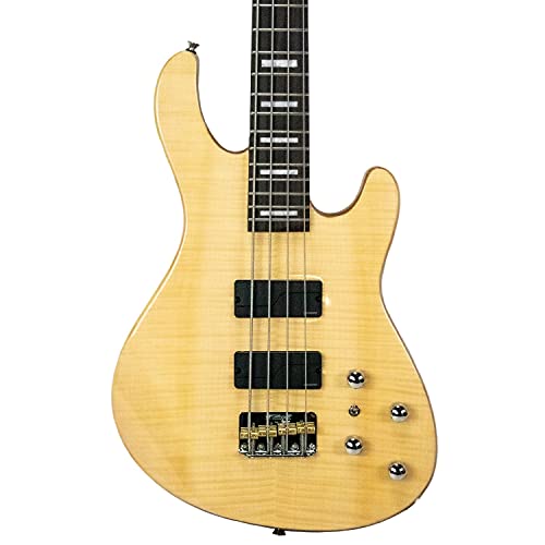 Sawtooth Mod24 Series Natural Flame Maple 24 Fret Electric Bass Guitar
