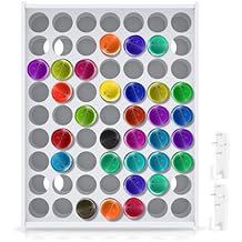 Craft Paint Rack, 63 Holes Rotating Paint Organizer Tower, Vertical Paint Organizer Holder Stand Space Saving Paint Bottle Organizer PVC Paint Rack for 2oz Craft Paints