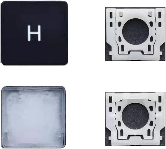 Replacement Individual H Key Cap and Hinges are Applicable for Surface Pro 4/5/6/7 1724 1796 1807 1866 (Black) Keyboard to Replace The H Key Cap and Hinge