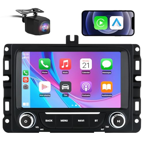 Junsun 5G WiFi Car Radio Stereo for Dodge RAM 2013-2019 150025003500,7 inch Touch Screen Head Unit with CarplayAndroid Auto SWC GPS WiFi Bluetooth FM RDS AM DSP SWC Backup Camera