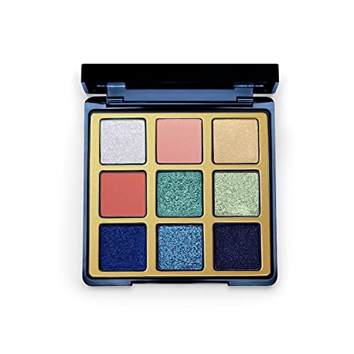 Eleman Beauty Highly Pigmented Eyeshadow Makeup Palette, Multi-color, Matte, Metallic, Shimmer, Vegan Formula, Creamy Soft Texture, Smooth Application Wet or Dry Aqua